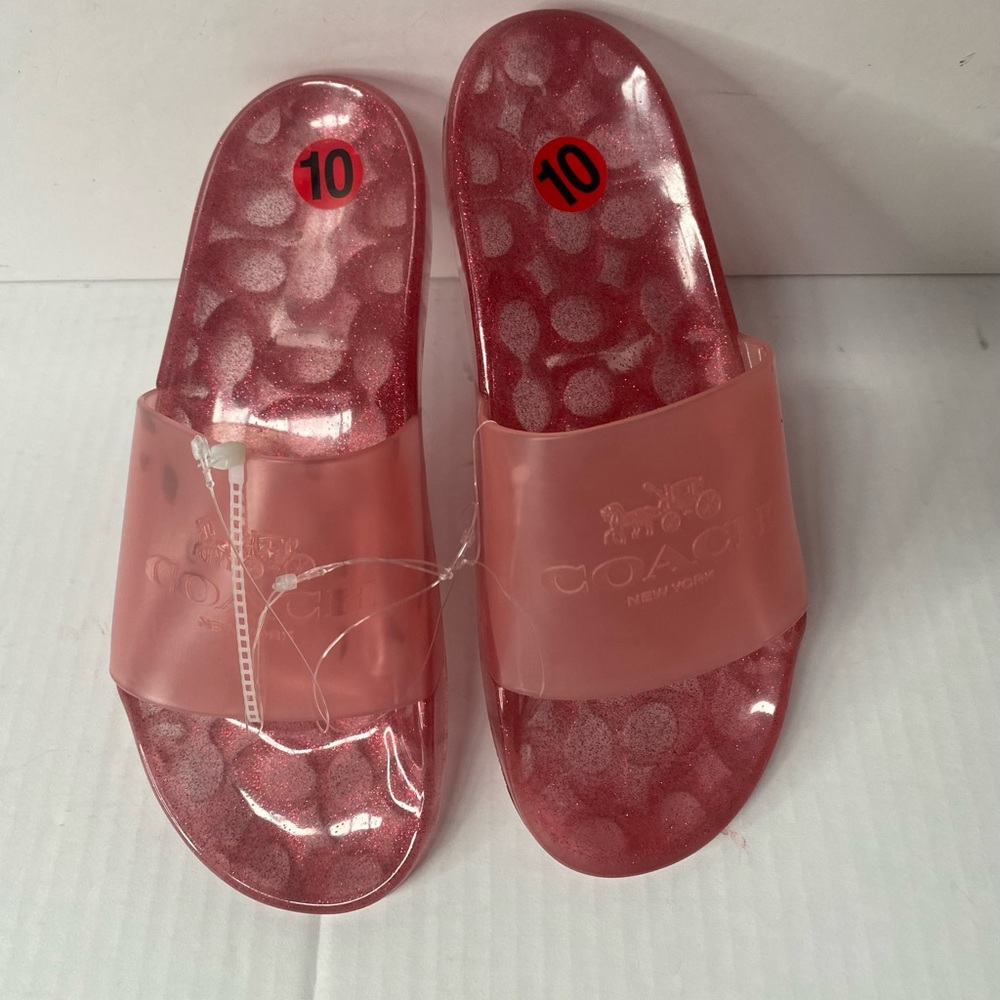 COACH Ulyssa Slide pink  Sandals - Size 10B